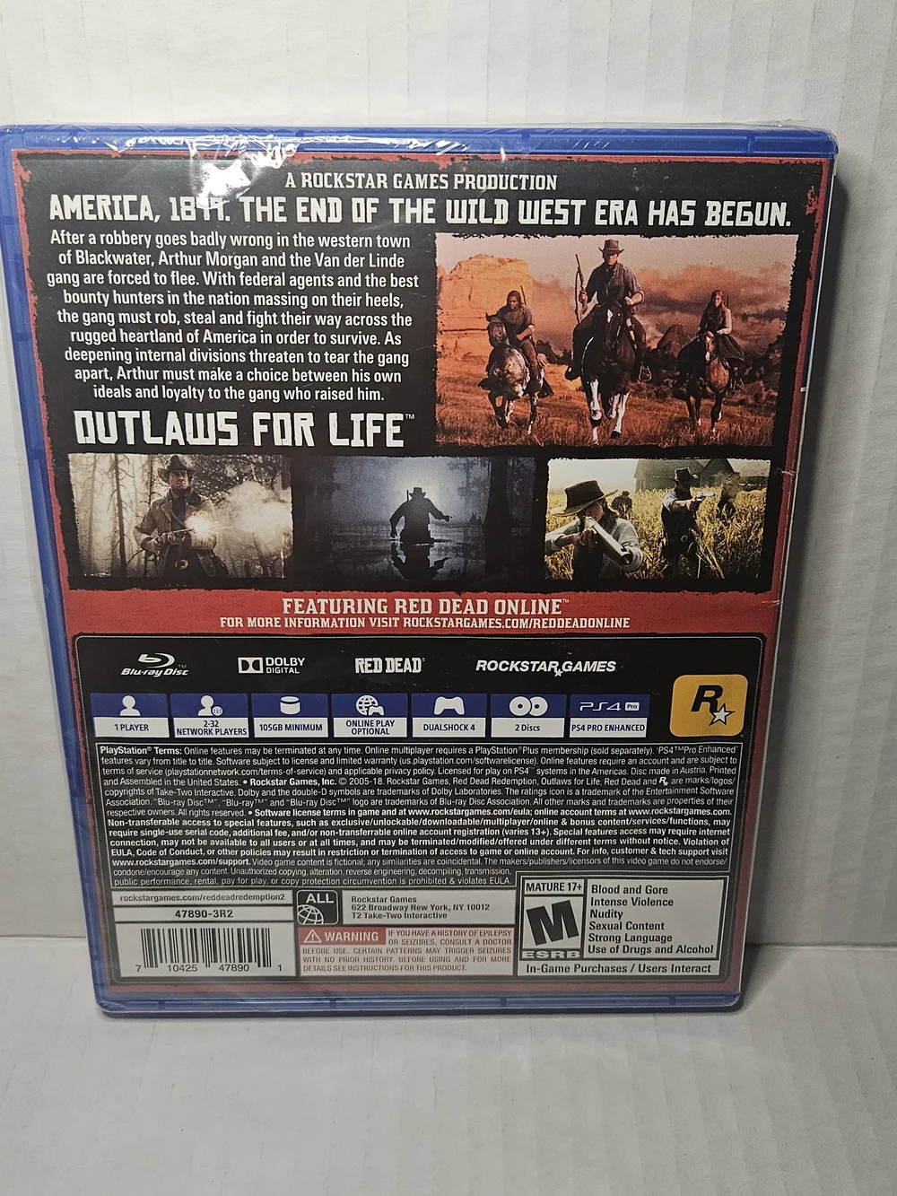 Sony PS4 Red Dead Redemption II Red Dead Redemption 2 II PS4 PLAYSTATION 4